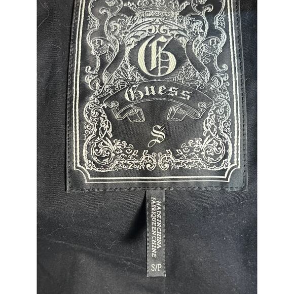 Guess Trench Coat Jacket Single Breasted Belted‎ Metallic Charcoal Gray Womens S - Picture 4 of 14